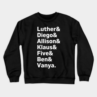 umbrella academy members Crewneck Sweatshirt